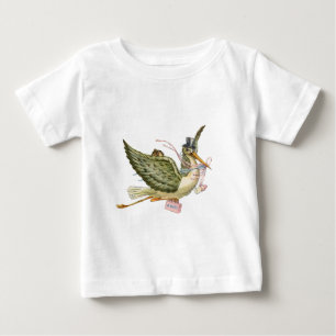 STORK BABY SHOWER BABY T-SHIRT