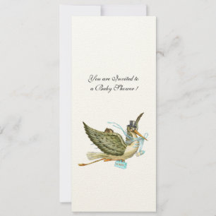 STORK BABY SHOWER, Filzpapier Einladung