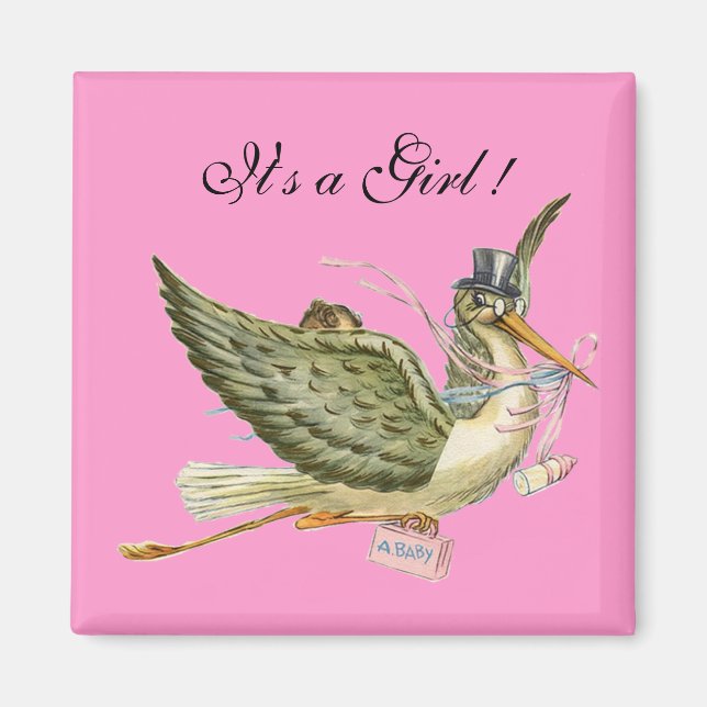 STORK BABY SHOWER MAGNET (Vorne)