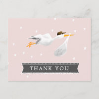 Stork Baby Shower Vielen Dank