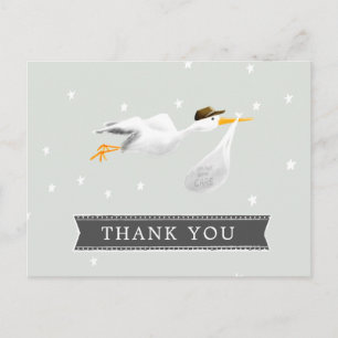 Stork Baby Shower Vielen Dank Postkarte