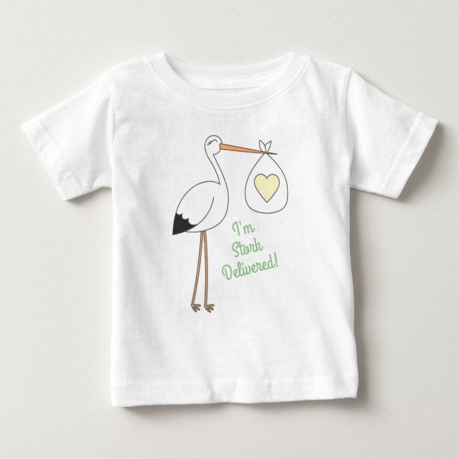 Stork Baby Showfeder Baby T-shirt (Vorderseite)