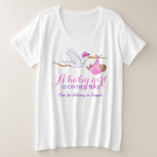 Stork bébé fille sur le chemin de la date personna