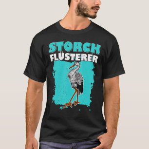 Stork Birds Biologin Ornithologin Vogelbeobachtung T-Shirt