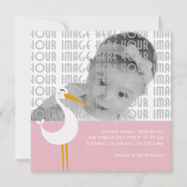 Stork Birth Ankündigung