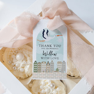 Stork Boho Baby Dusche Sprinkle Vielen Dank für Ih Geschenkanhänger