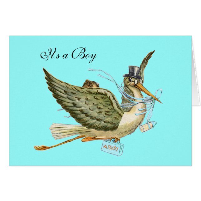 STORK BOY BABY SHOWER (Vorderseite (Horizontal))