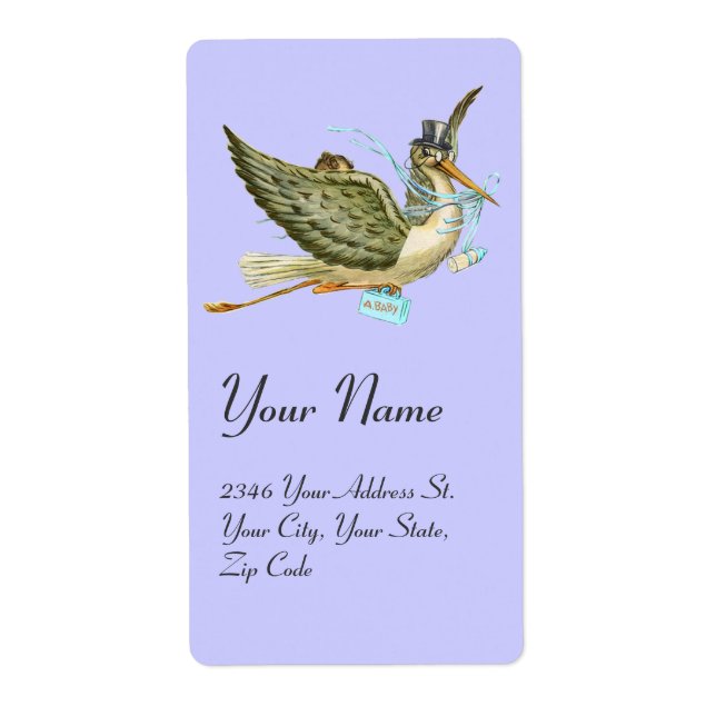 STORK BOY BABY SHOWER , Blue White (Vorne)