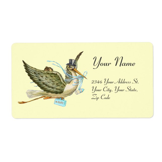 STORK BOY BABY SHOWER , Blue White (Vorne)