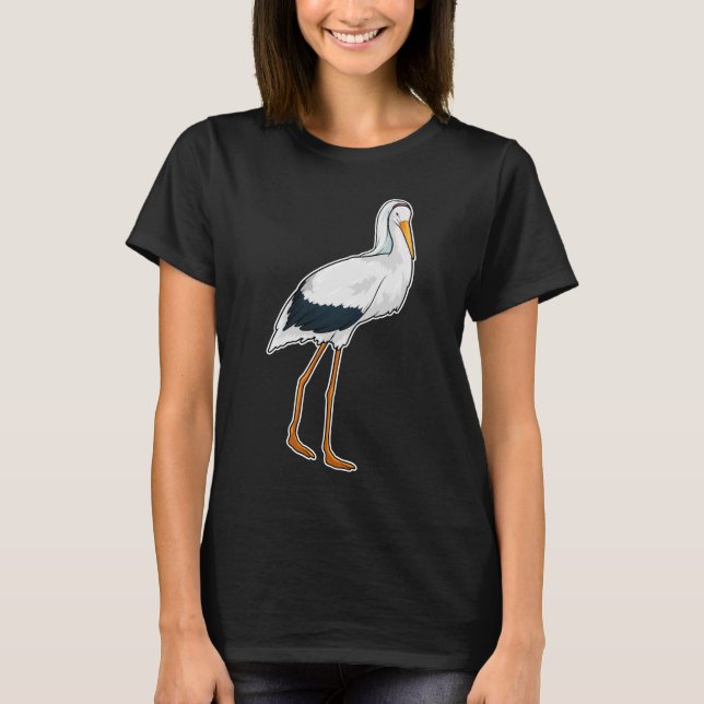 Stork Bride Veil Wedding T-Shirt (Vorderseite)
