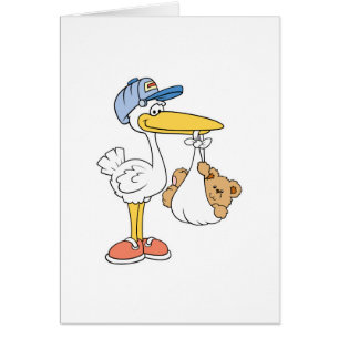 Stork Bringing Baby Bear