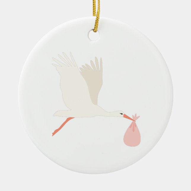 Stork Bundle Keramik Ornament (Vorne)