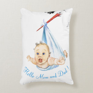Stork Carry Baby Accent Pillow Funny Geschenk Dekokissen