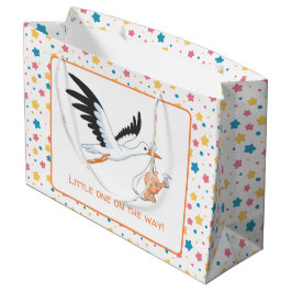 Stork Carry Baby Selfie Baby Showstars Große Geschenktüte