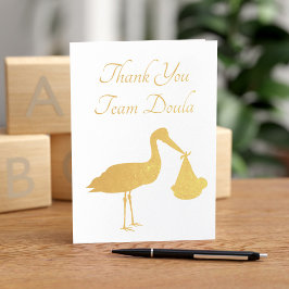 Stork Delivery Nurse Midfrau Team Doula Vielen Dan Folienkarte
