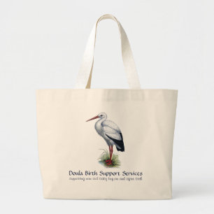 Stork Doula oder Midfrau Jumbo Stoffbeutel