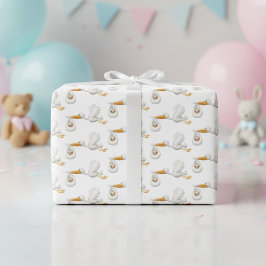 Stork Gift Wrap für Wertvolle Ankunft! Geschenkpapier Set