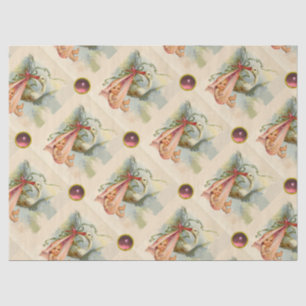 STORK GIRL BABY SHOWER PINK GEMSTONES SEIDENPAPIER