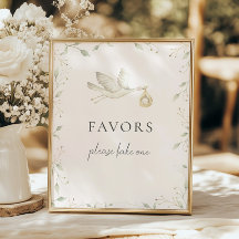 Stork Greenery Baby Duwer Favorit Schild