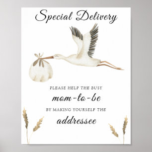 Stork - Hilfe für den geschäftigen Adressaten der  Poster
