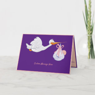 Stork livre une carte de Faire-part de Baby shower