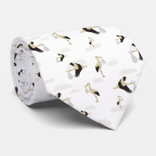 Stork Newborn Baby Boy Girl Pattern Krawatte
