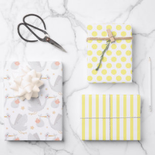 Stork Nouveau papier d'enveloppement pour bébé ens
