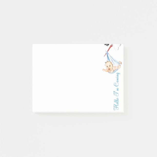 Stork Porte Un Bébé Funny Post-it® Notes (Devant)