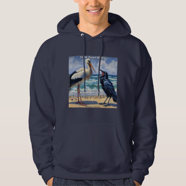 Stork Raven Mad – Beach Bird Banter Hoodie (Vorderseite)