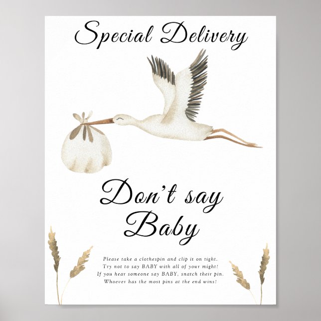 Stork - Sag kein Babyposter Poster (Vorne)