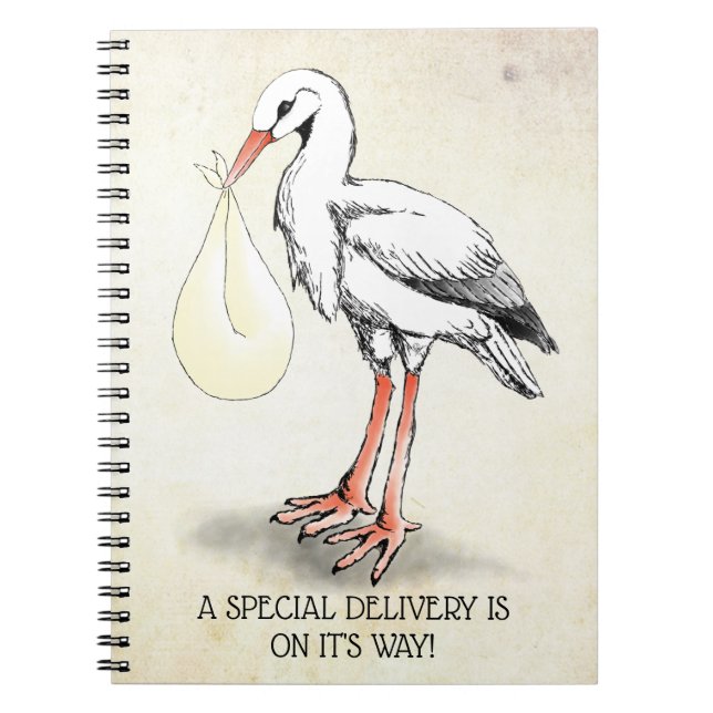 Stork Special Delivery Notebook (neutral) Notizblock (Vorderseite)