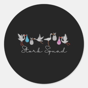 Stork Squad Nurse Labor and Delivery Edition Runder Aufkleber