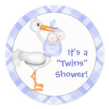 Stork & Twin Boys Babydusche