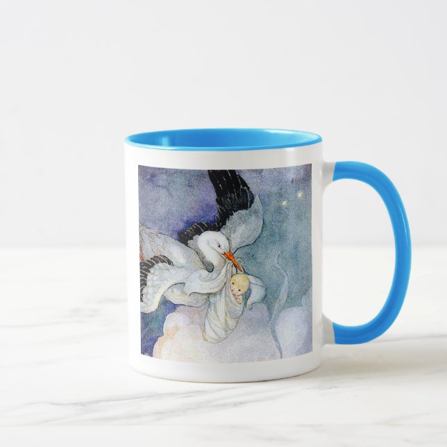 Stork und Baby Tasse (Rechts)