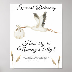 Stork - Wie groß ist das Bauchspiel der Mama? Poster
