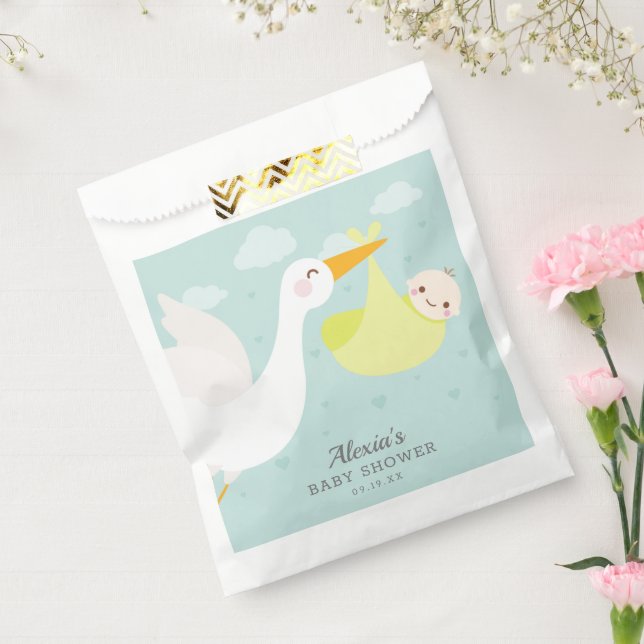 Stork Yellow Bundle Unisex Baby Dusche Geschenktütchen (Versiegelt)