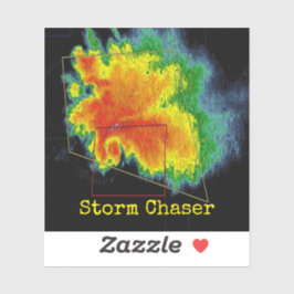 Storm Chaser Hook Echo Radar Bild Aufkleber