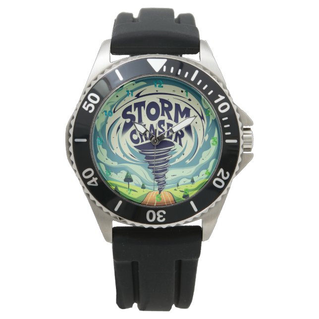 Storm Chaser Tornado Armbanduhr (Vorderseite)