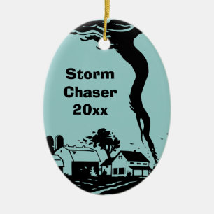 Storm Chaser Tornado Twister Wettermeteorologie Keramikornament