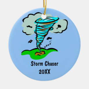 Storm Chaser Tornado Twister Wettermeteorologie Keramikornament