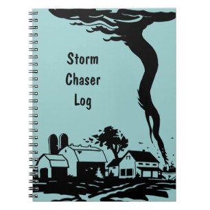 Storm Chaser Tornado Twister Wettermeteorologie Notizblock