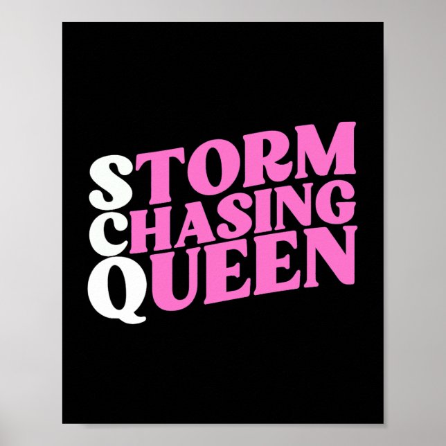 Storm Chasing Queen Funny Storm Chaser Niedlich Me Poster (Vorne)