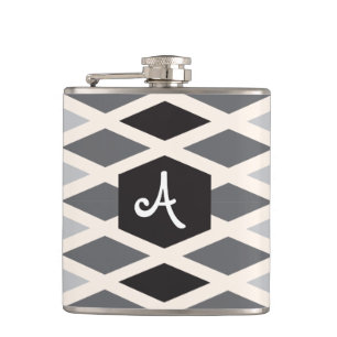 Storm Diamond Ombre Monogram Flachmann