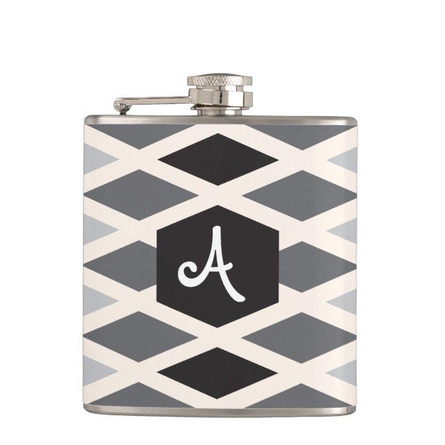 Storm Diamond Ombre Monogram Flachmann (Vorderseite)