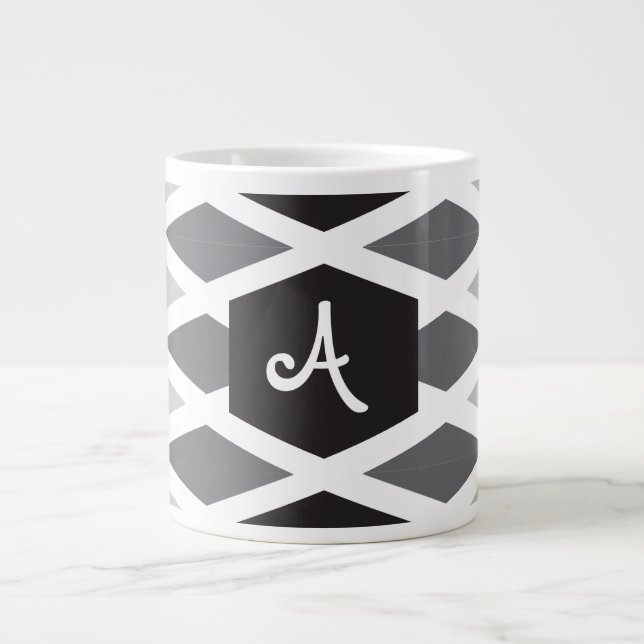 Storm Diamond Ombre Monogram Jumbo-Tasse (Vorderseite)
