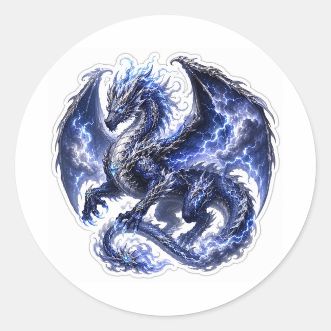 Storm Dragon Sticker (Vorderseite)