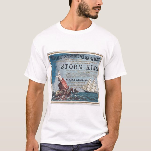 Storm King Clipper Segelschiff T-Shirt (Vorderseite)