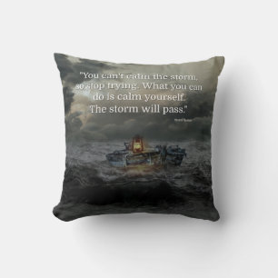 Storm Quote Design Throw Kissen