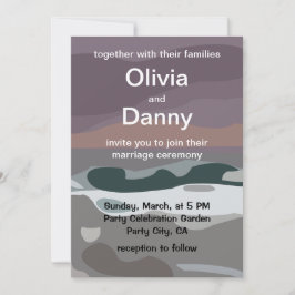 Storm Sky Cloud Sea Waves Natureisende Hochzeit Einladung