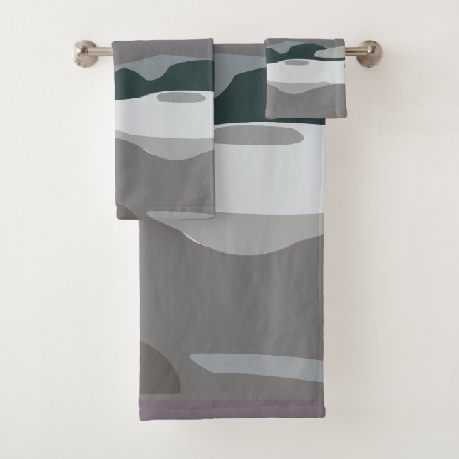 Storm Sky Cloud Sea Waves Trendy Bad Badhandtuch Set (Insitu)